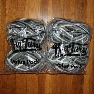 Big Twist Value Pack Super Bulky Yarn Gray Black White 2 Skeins Acrylic Wool